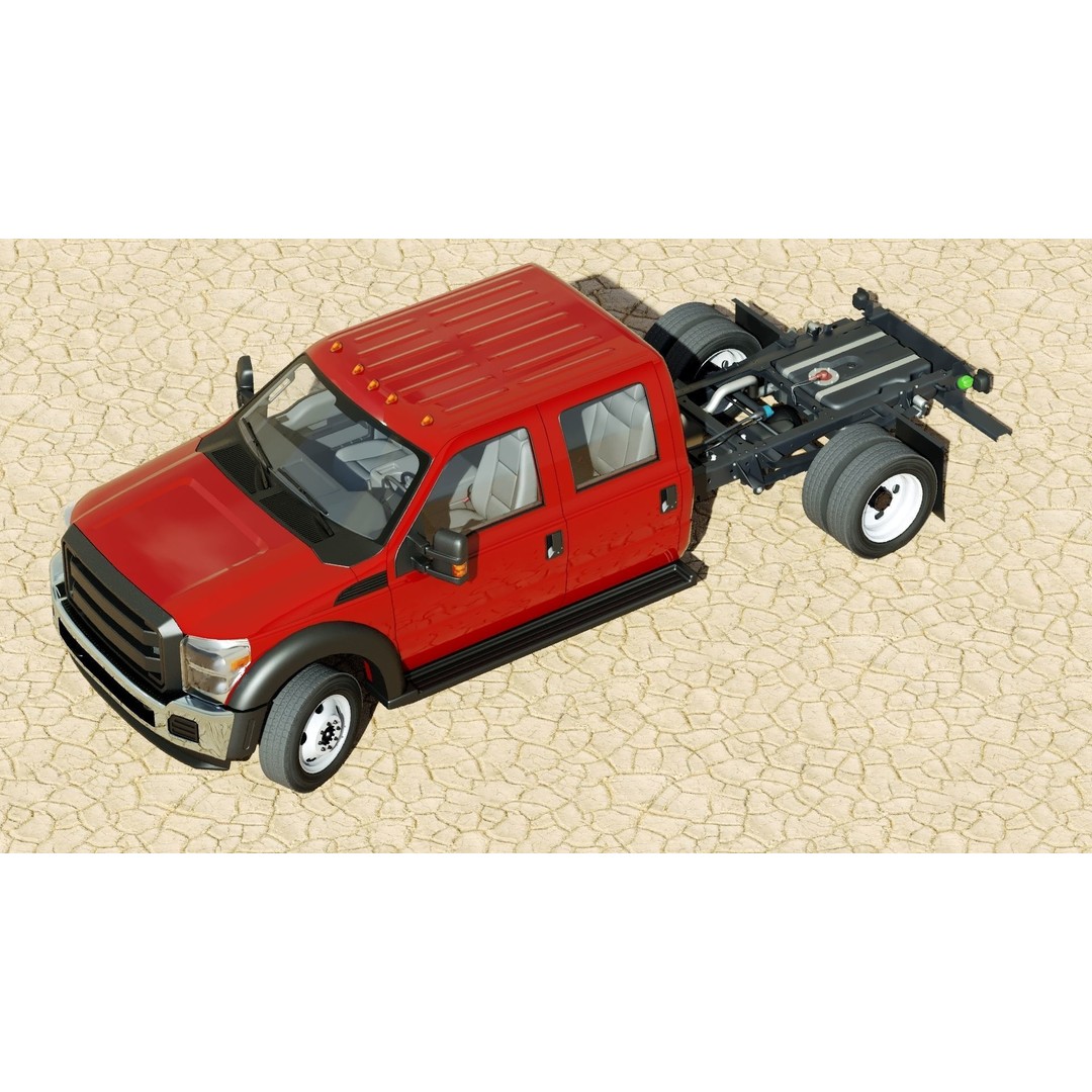 Crew Cabin Truck 3D Model – Low Poly Game Asset, PBR Textures, FBX - View 33