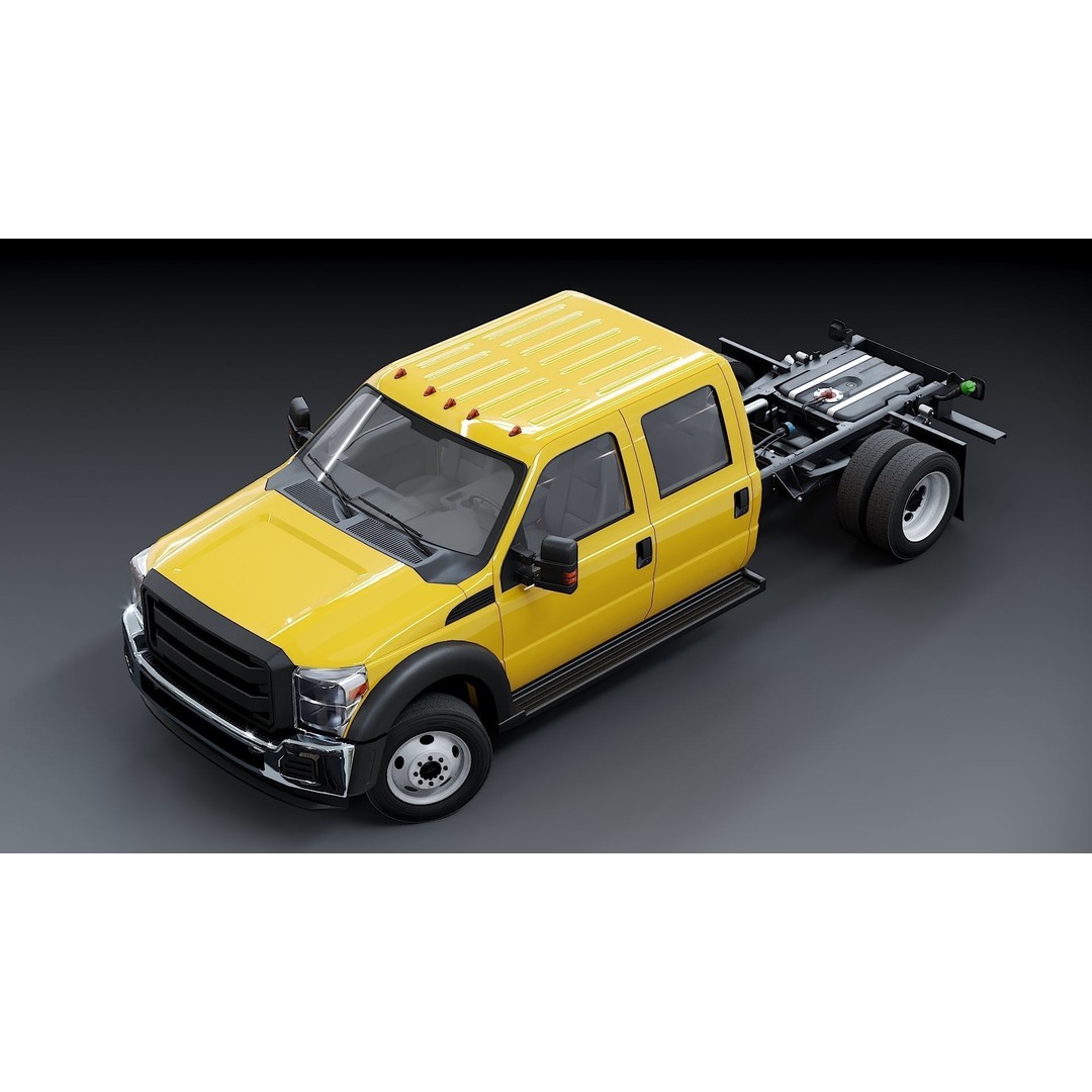 Crew Cabin Truck 3D Model – Low Poly Game Asset, PBR Textures, FBX - View 35
