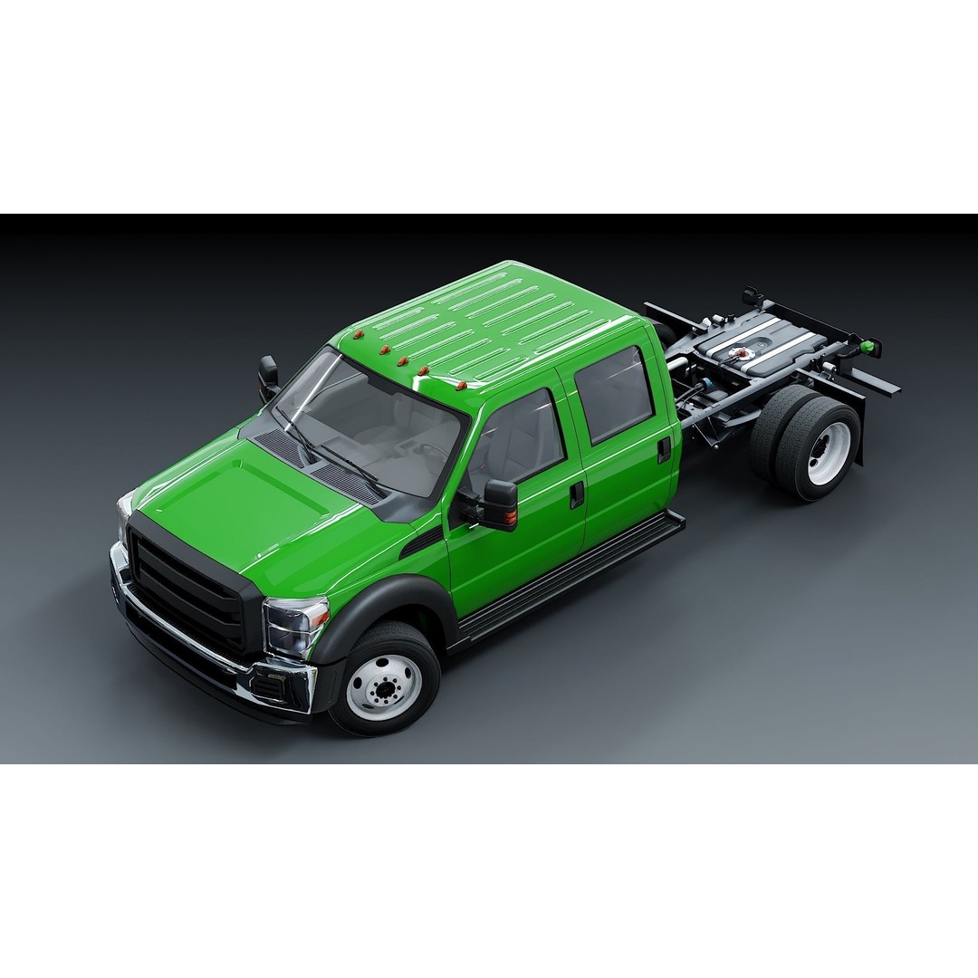 Crew Cabin Truck 3D Model – Low Poly Game Asset, PBR Textures, FBX - View 36