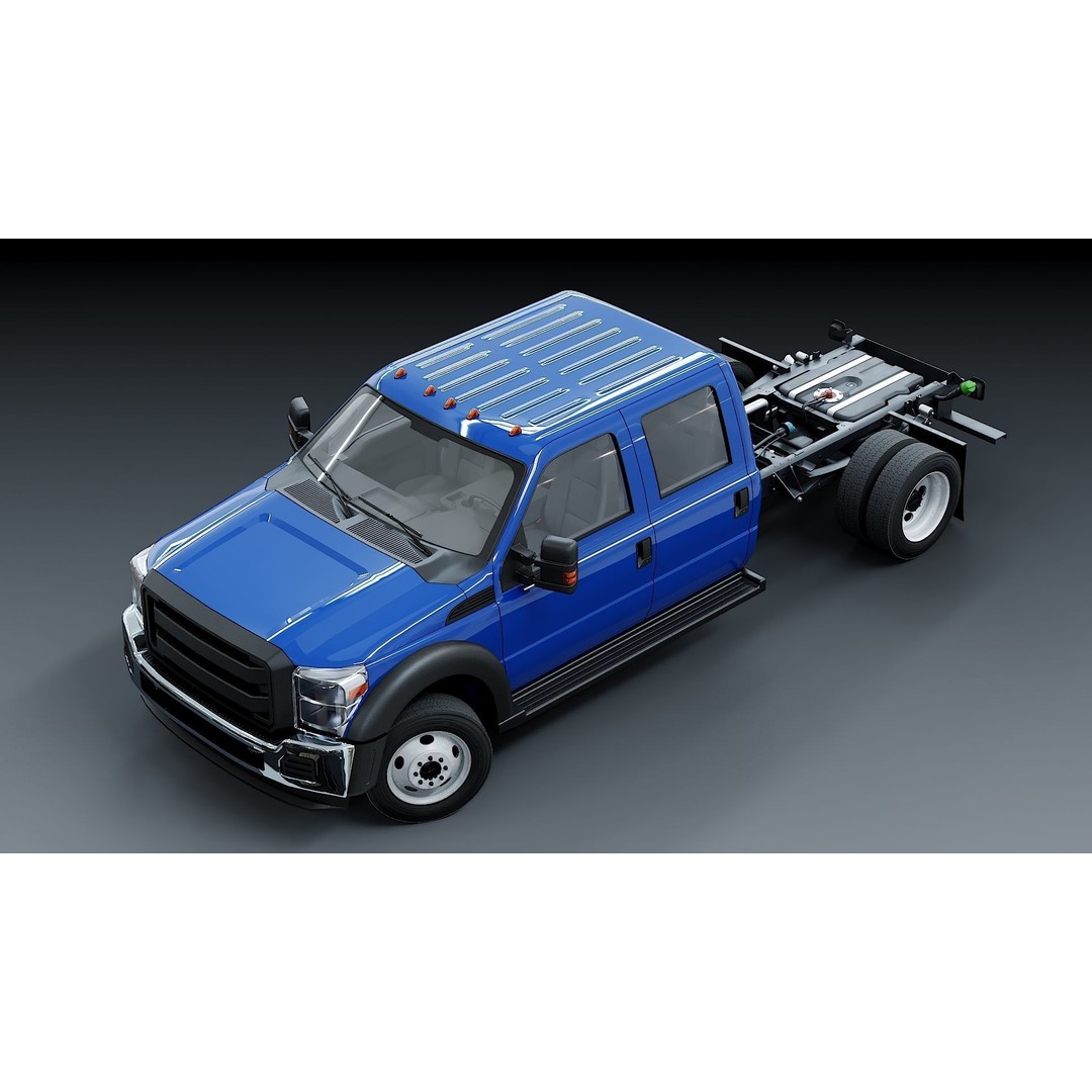 Crew Cabin Truck 3D Model – Low Poly Game Asset, PBR Textures, FBX - View 38