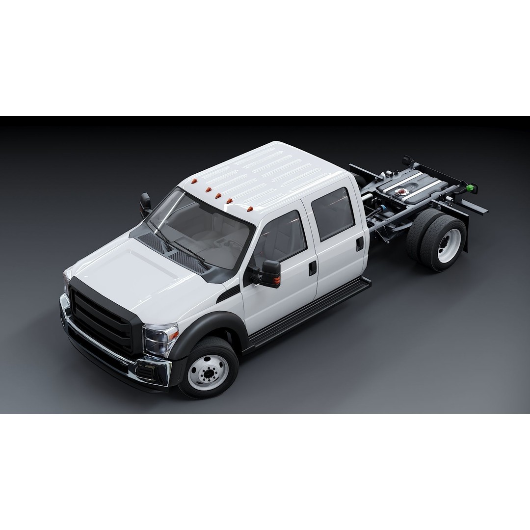 Crew Cabin Truck 3D Model – Low Poly Game Asset, PBR Textures, FBX - View 39