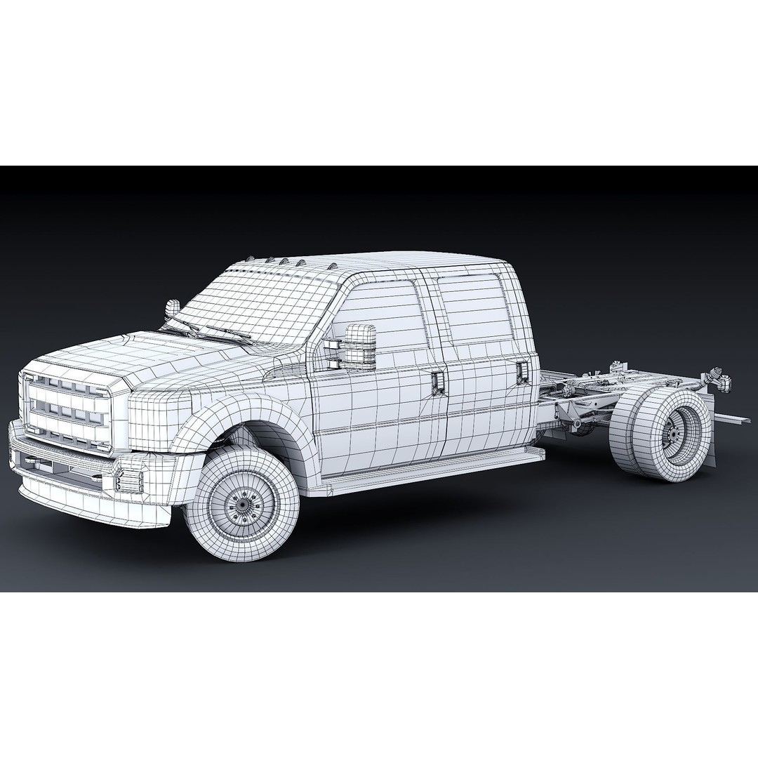 Crew Cabin Truck 3D Model – Low Poly Game Asset, PBR Textures, FBX - View 43