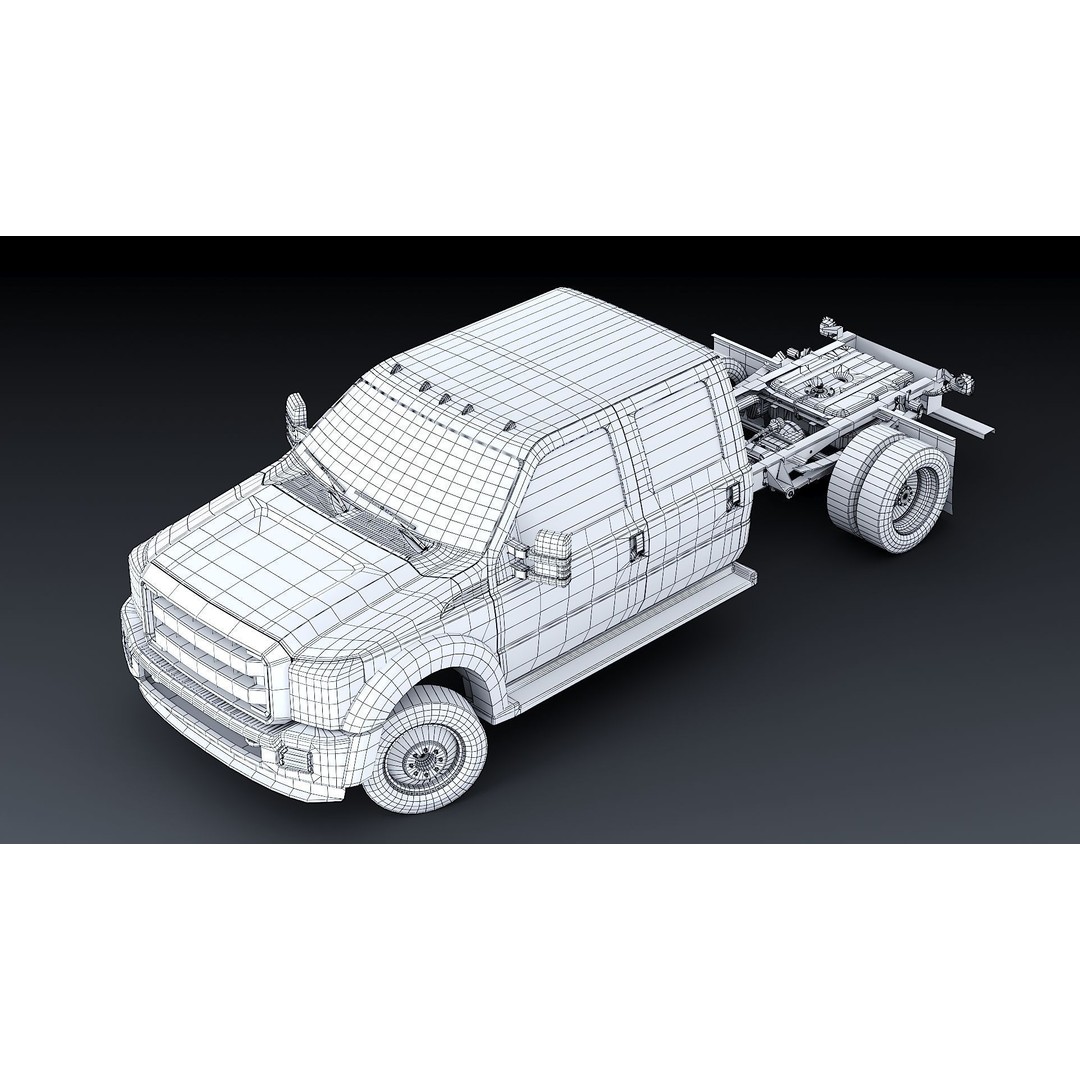 Crew Cabin Truck 3D Model – Low Poly Game Asset, PBR Textures, FBX - View 44