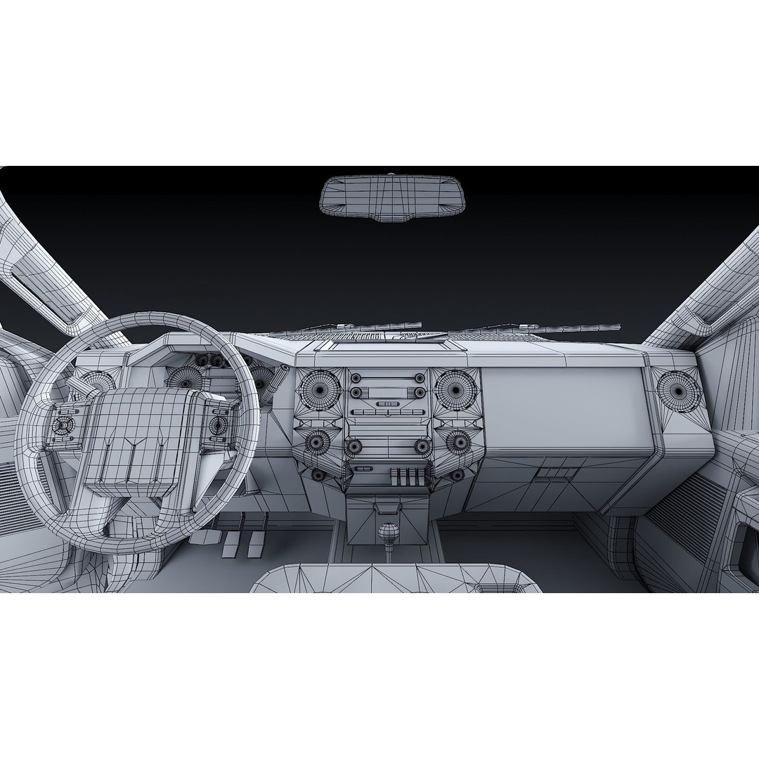 Crew Cabin Truck 3D Model – Low Poly Game Asset, PBR Textures, FBX - View 46