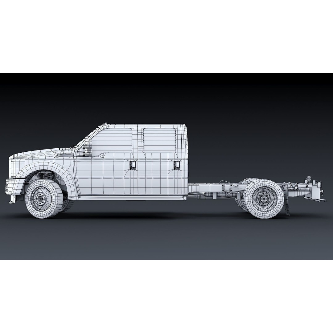 Crew Cabin Truck 3D Model – Low Poly Game Asset, PBR Textures, FBX - View 48