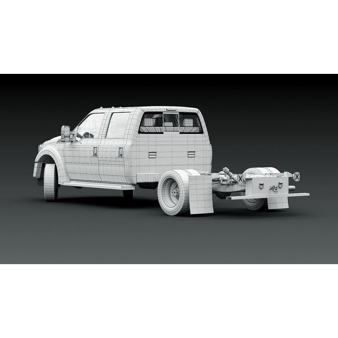 Crew Cabin Truck 3D Model – Low Poly Game Asset, PBR Textures, FBX - View 52