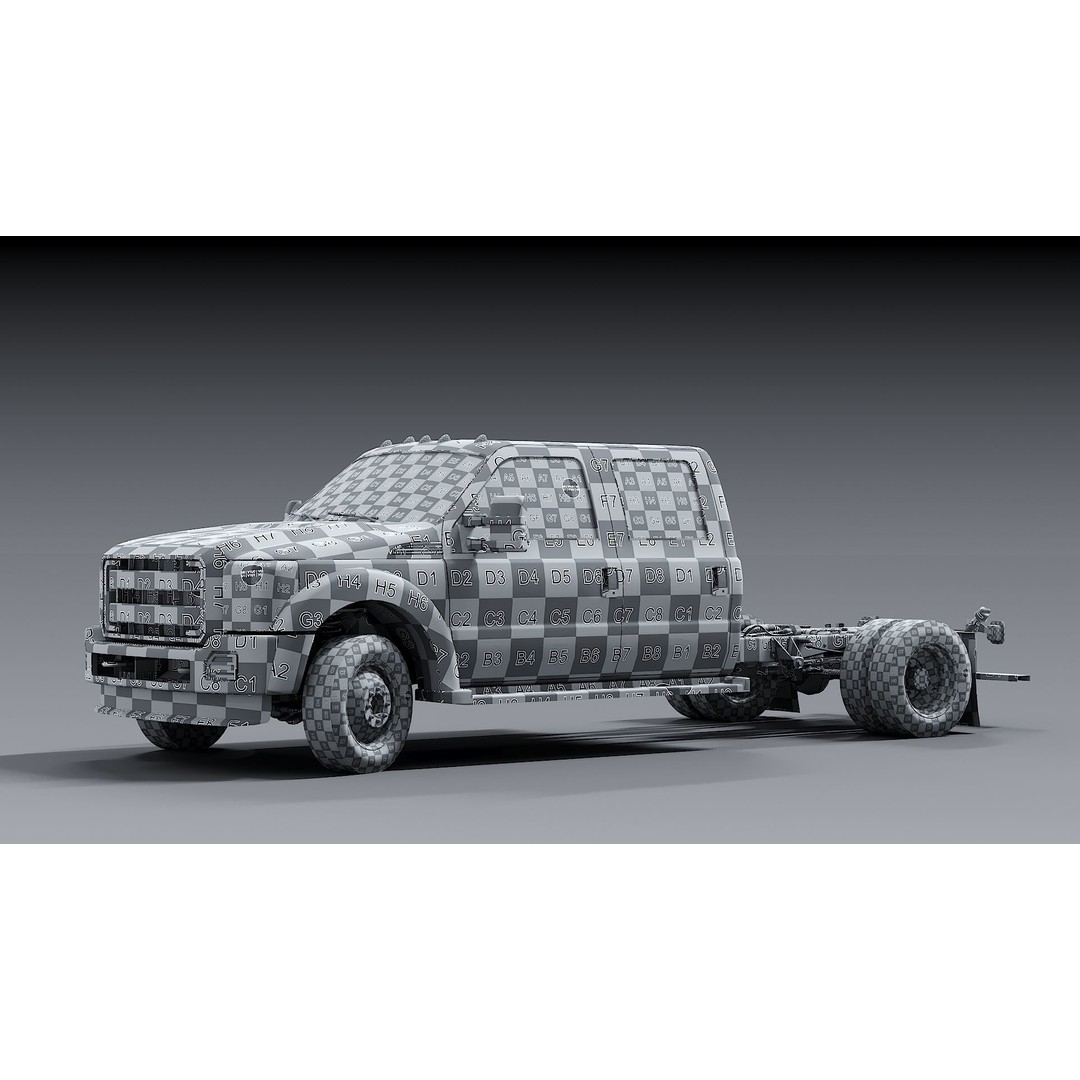 Crew Cabin Truck 3D Model – Low Poly Game Asset, PBR Textures, FBX - View 56