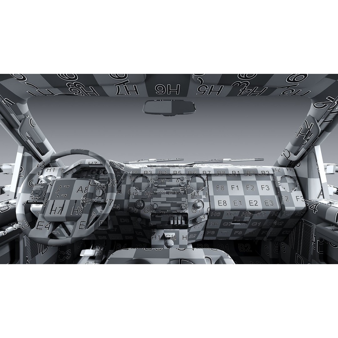 Crew Cabin Truck 3D Model – Low Poly Game Asset, PBR Textures, FBX - View 57