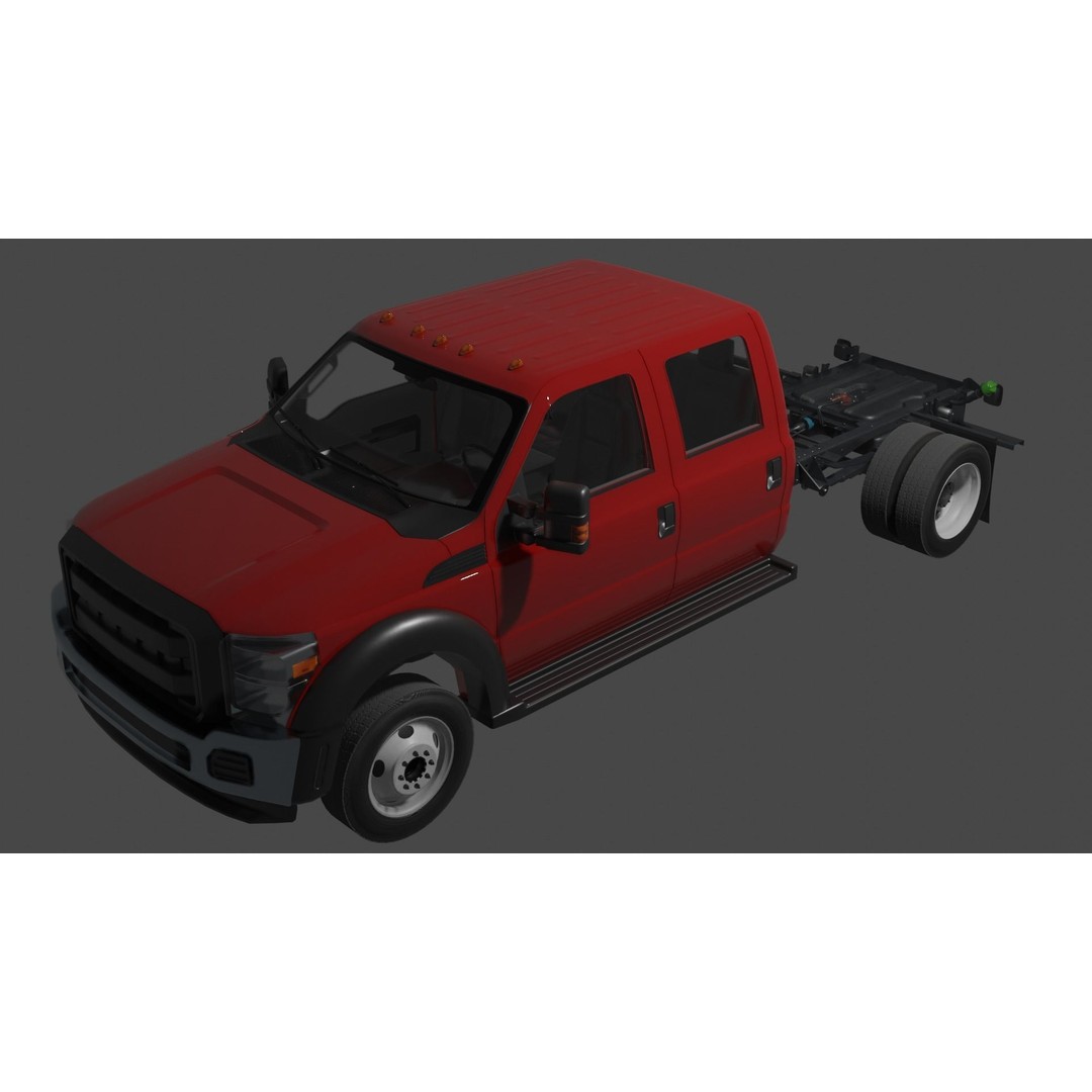 Crew Cabin Truck 3D Model – Low Poly Game Asset, PBR Textures, FBX - View 61