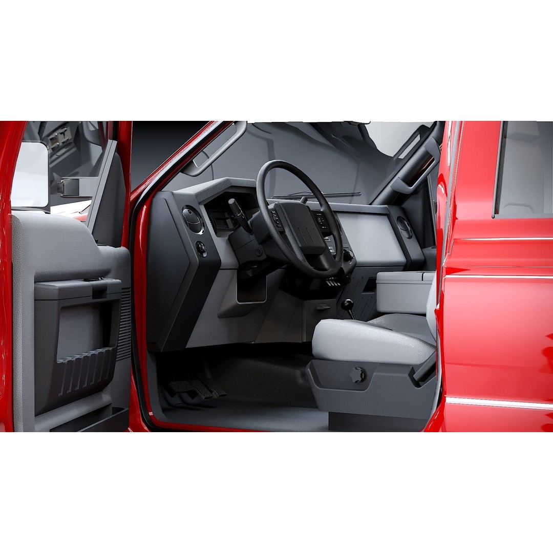 Crew Cabin Truck 3D Model – Low Poly Game Asset, PBR Textures, FBX - View 7