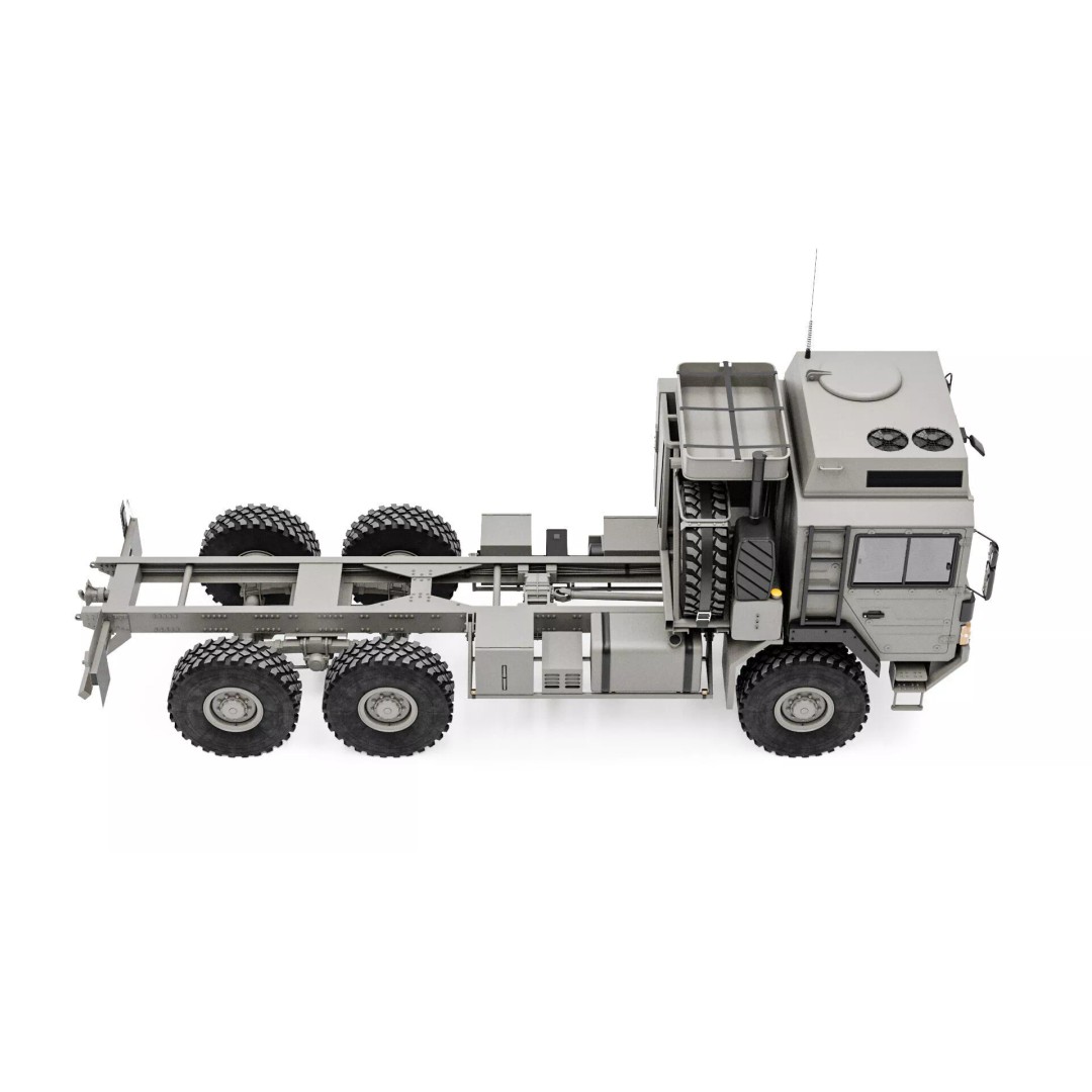 MAN HX61 6x6 Military Truck Chassis 3D Model – High Poly Game Asset, FBX, OBJ - View 11