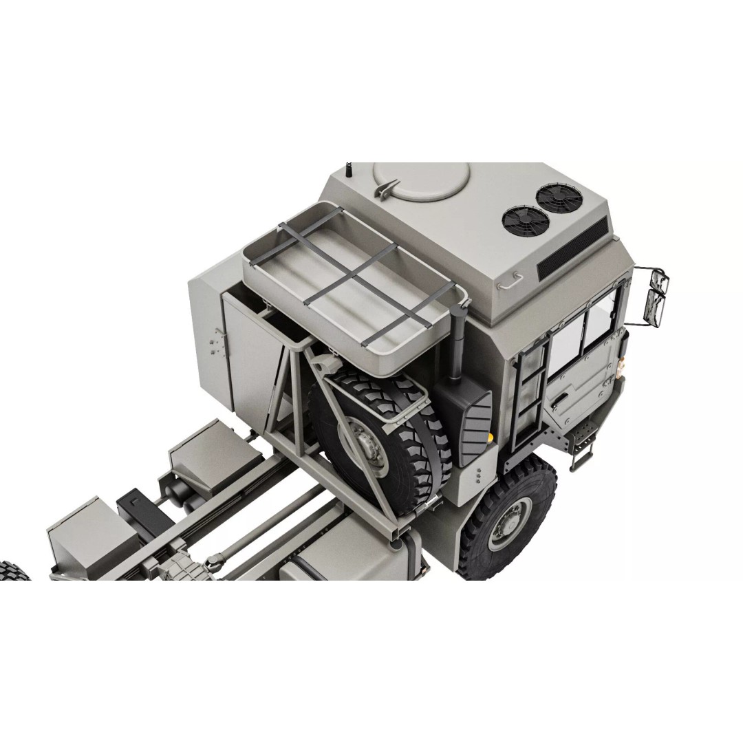 MAN HX61 6x6 Military Truck Chassis 3D Model – High Poly Game Asset, FBX, OBJ - View 15