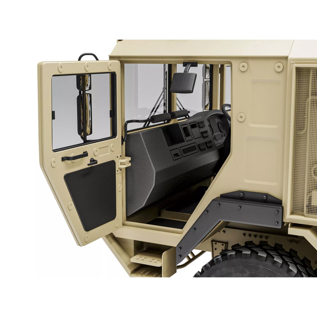 MAN HX61 6x6 Military Truck Chassis 3D Model – High Poly Game Asset, FBX, OBJ - View 4