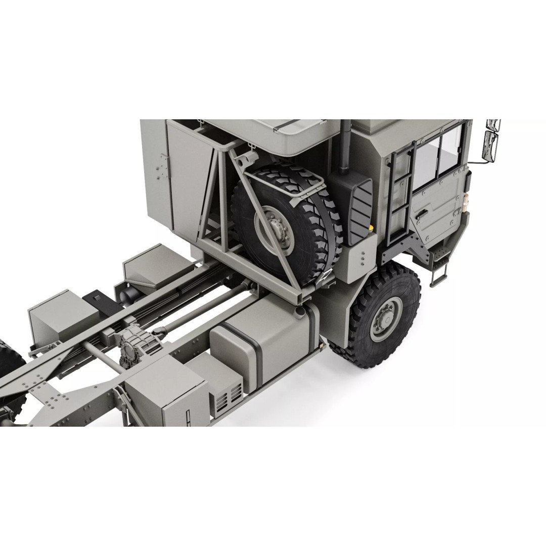MAN HX61 6x6 Military Truck Chassis 3D Model – High Poly Game Asset, FBX, OBJ - View 7