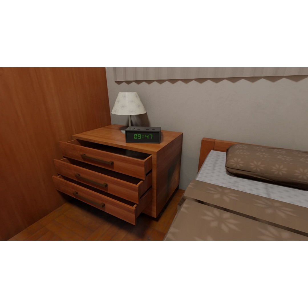 Karmann Ghia Kc 3D Model – Low Poly Game-Ready Caravan Interior - View 18
