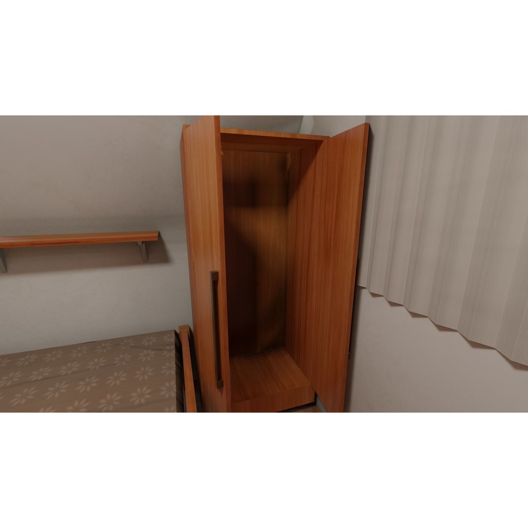 Karmann Ghia Kc 3D Model – Low Poly Game-Ready Caravan Interior - View 19