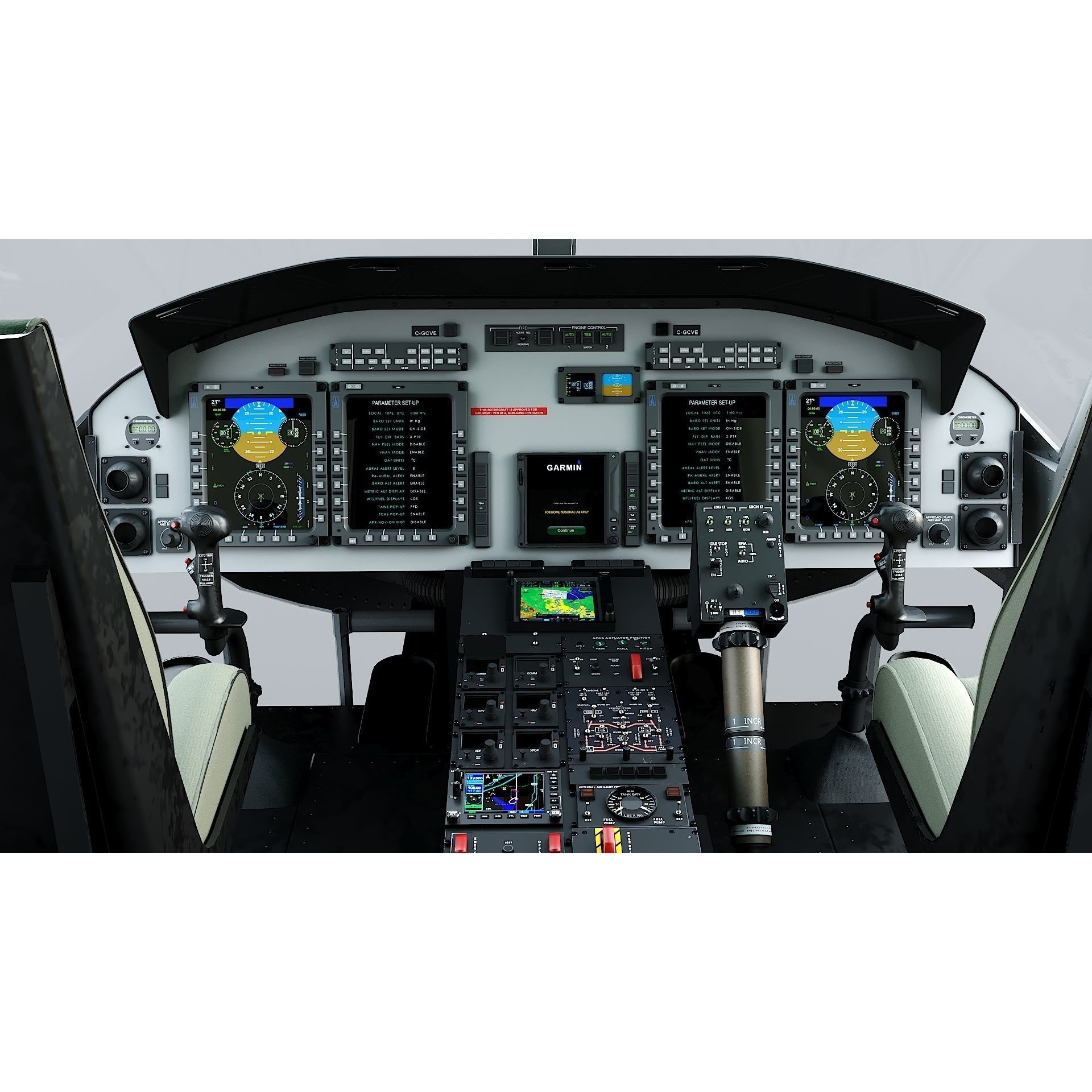 Bell 412 LAFD - Low-Poly Game-Ready 3D Model - View 15