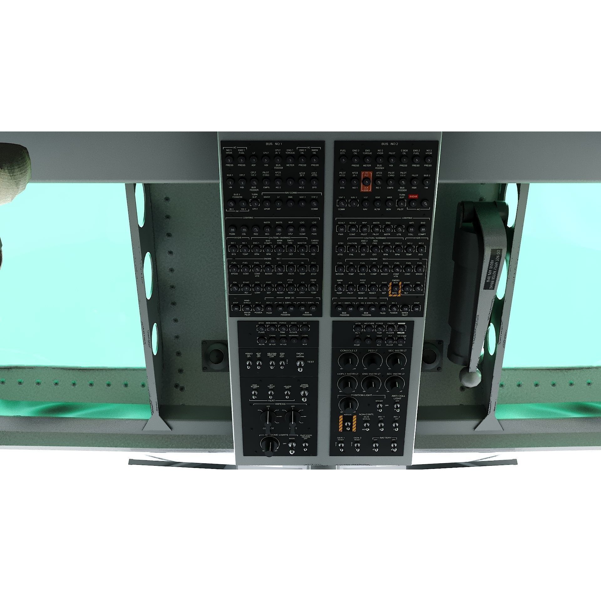 Bell 412 LAFD - Low-Poly Game-Ready 3D Model - View 17