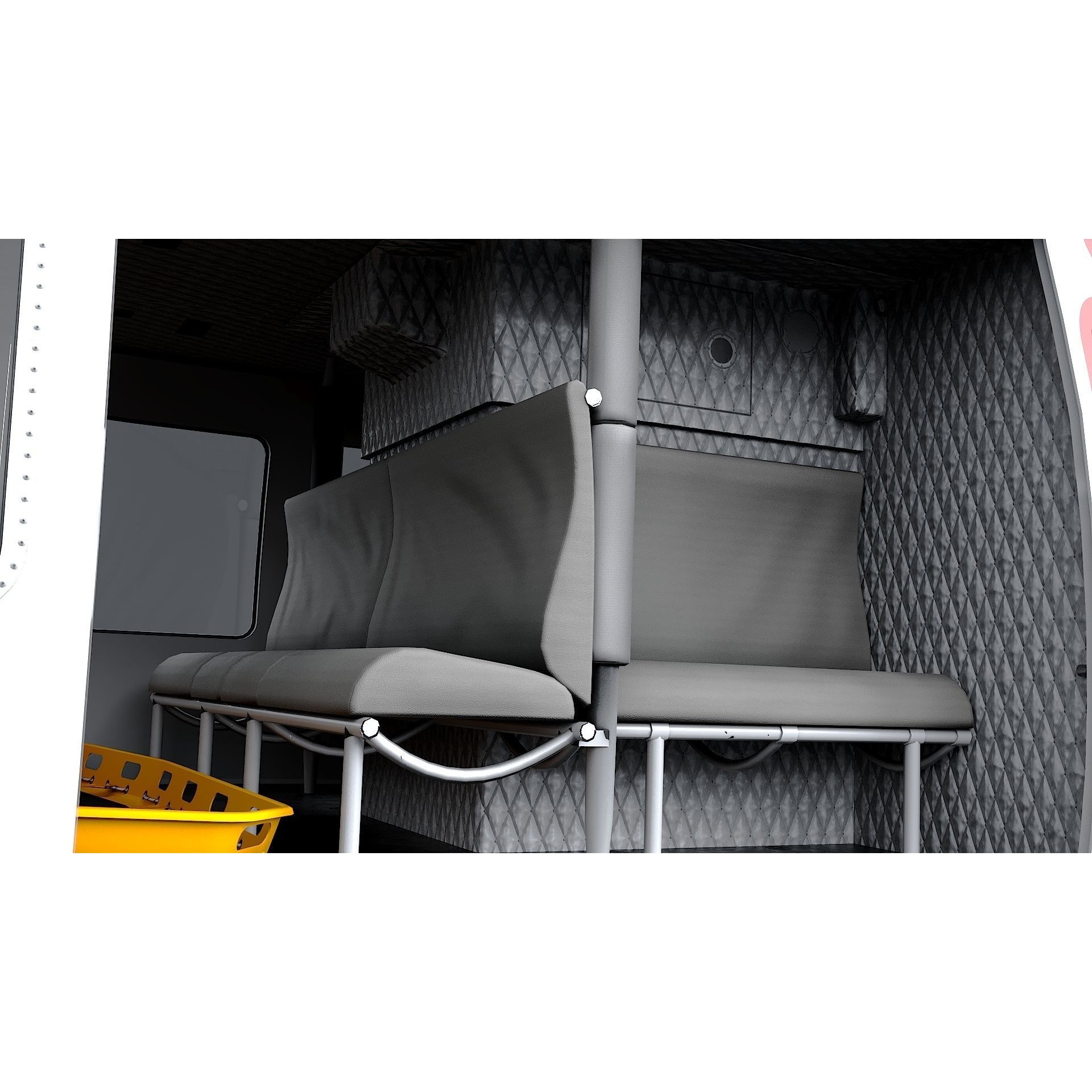 Bell 412 LAFD - Low-Poly Game-Ready 3D Model - View 20