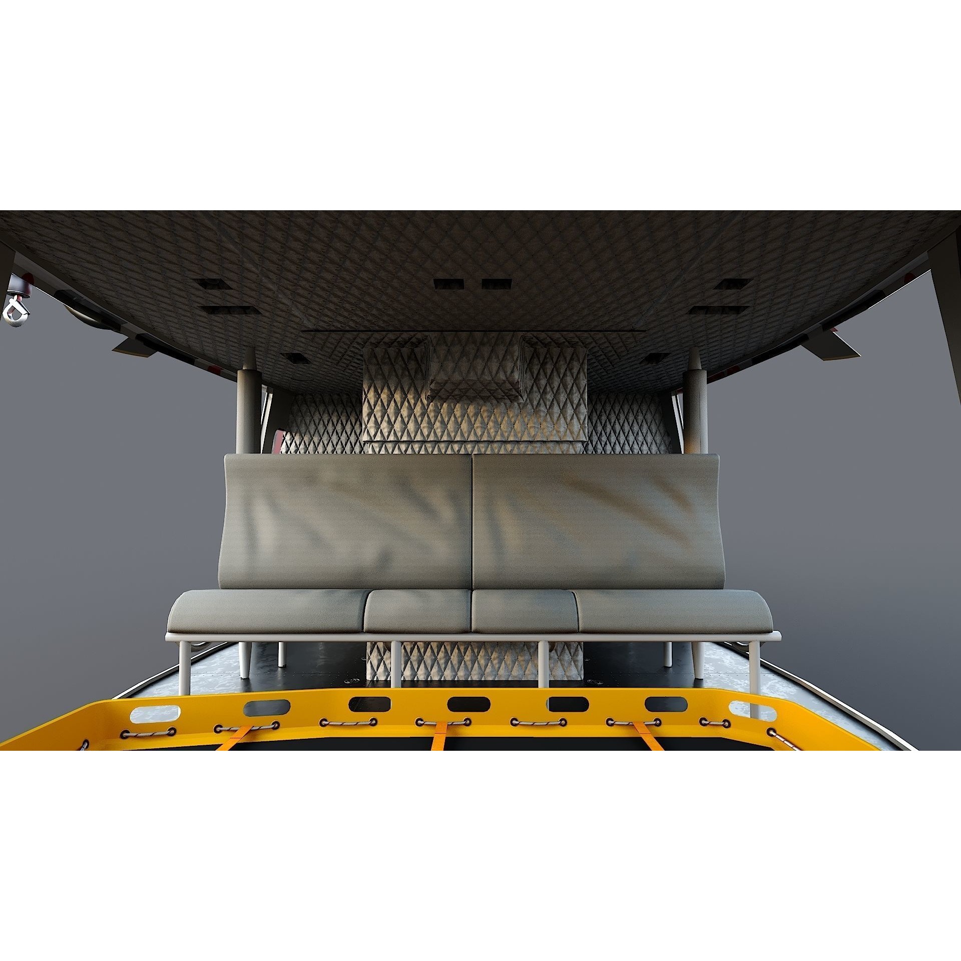 Bell 412 LAFD - Low-Poly Game-Ready 3D Model - View 25