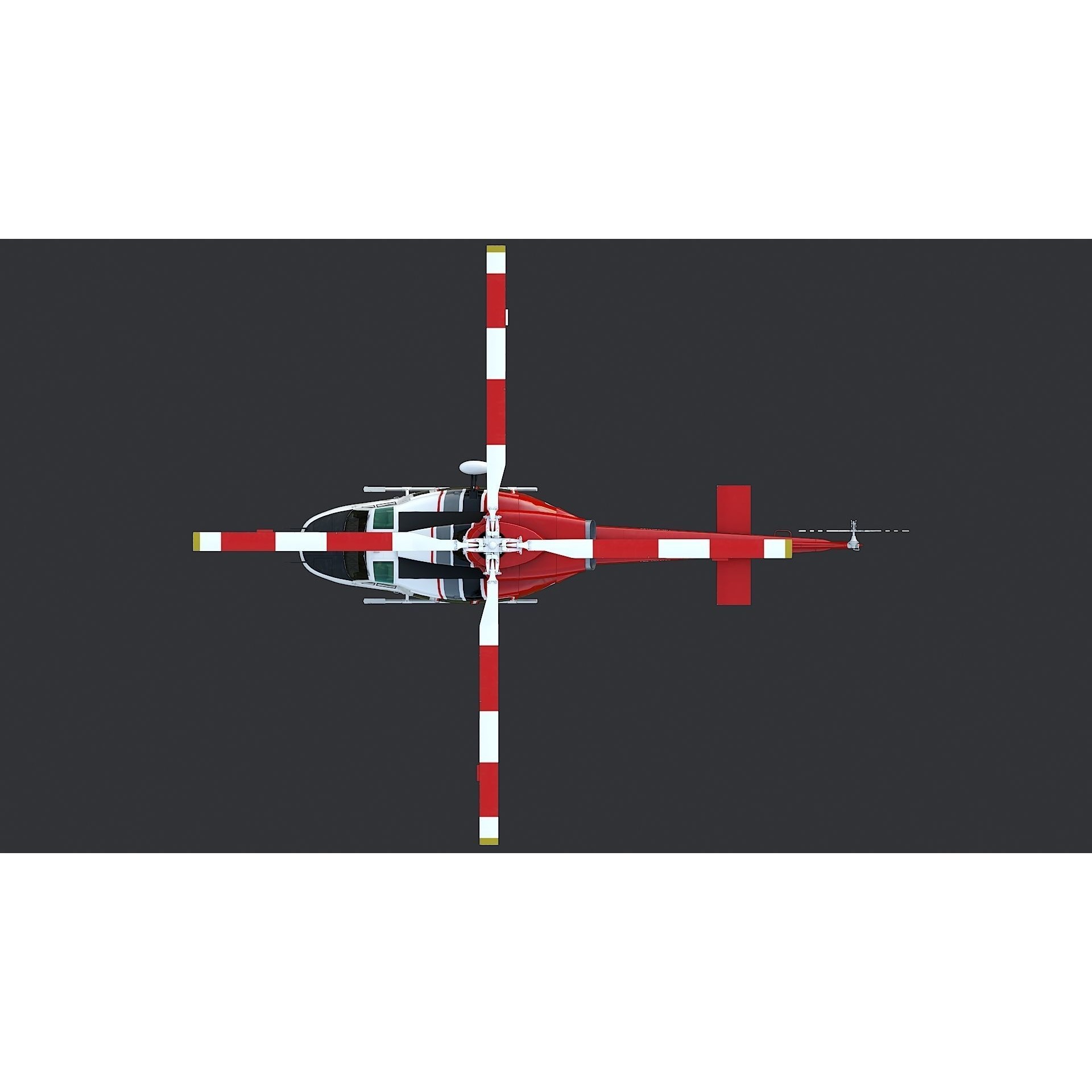 Bell 412 LAFD - Low-Poly Game-Ready 3D Model - View 27