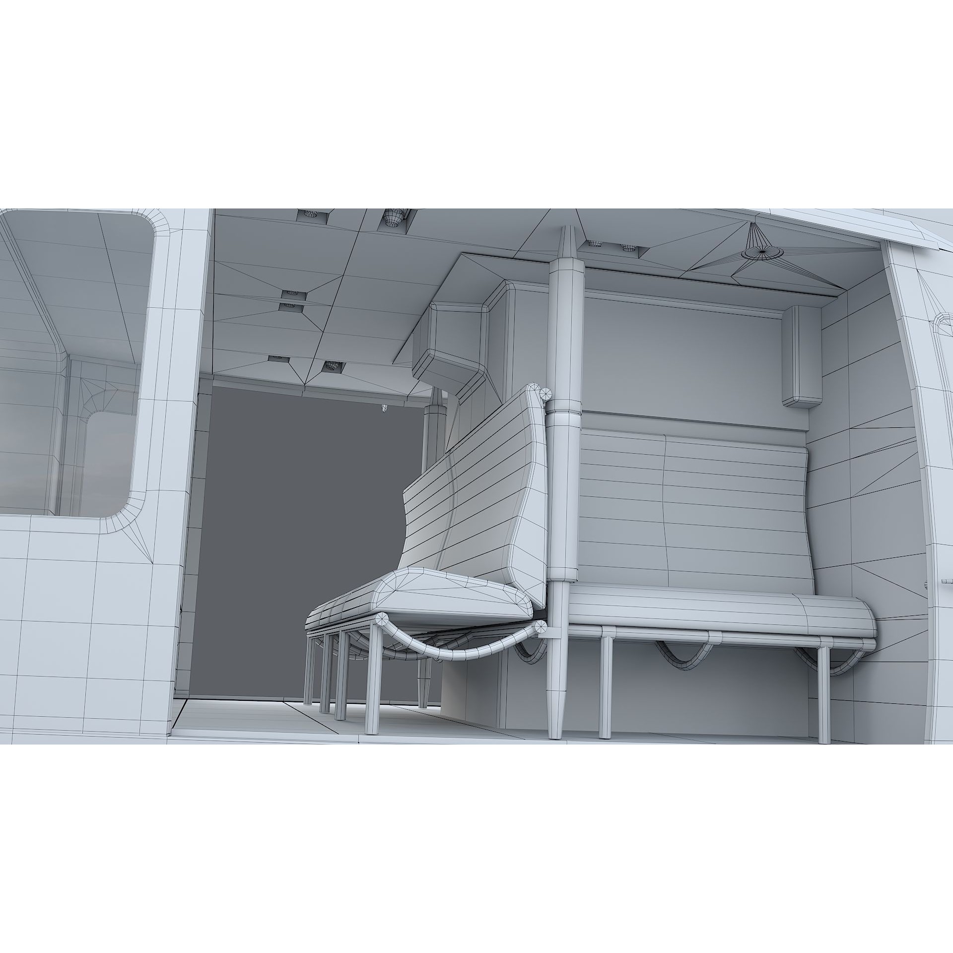 Bell 412 LAFD - Low-Poly Game-Ready 3D Model - View 35