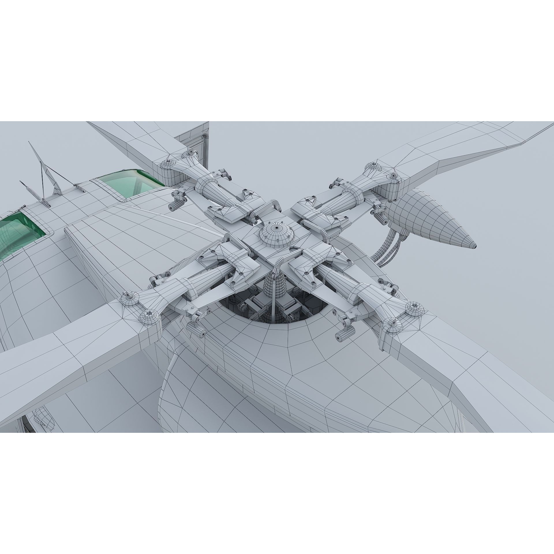 Bell 412 LAFD - Low-Poly Game-Ready 3D Model - View 40