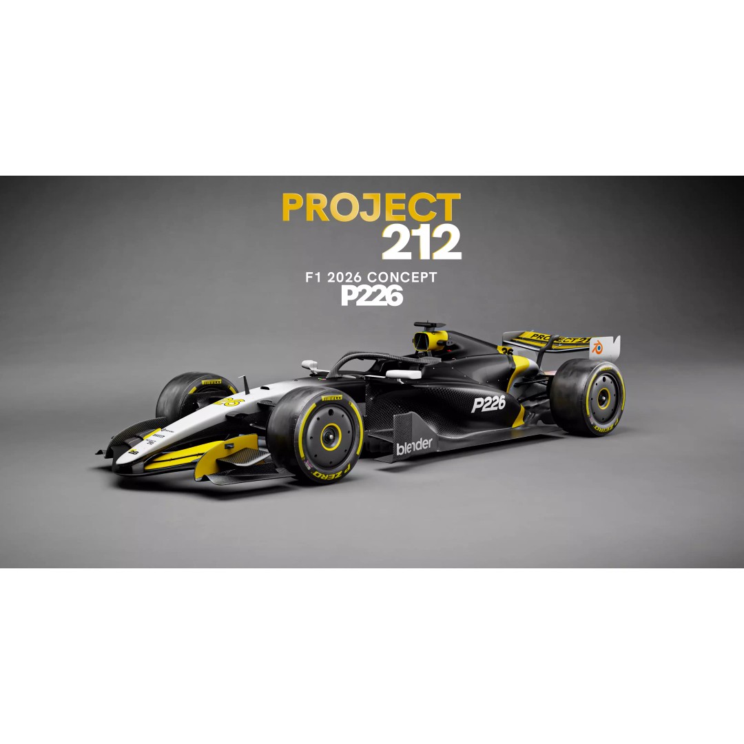 F1 2026 Car Concept 3D Model – High Poly PBR Asset, FBX, OBJ - View 2