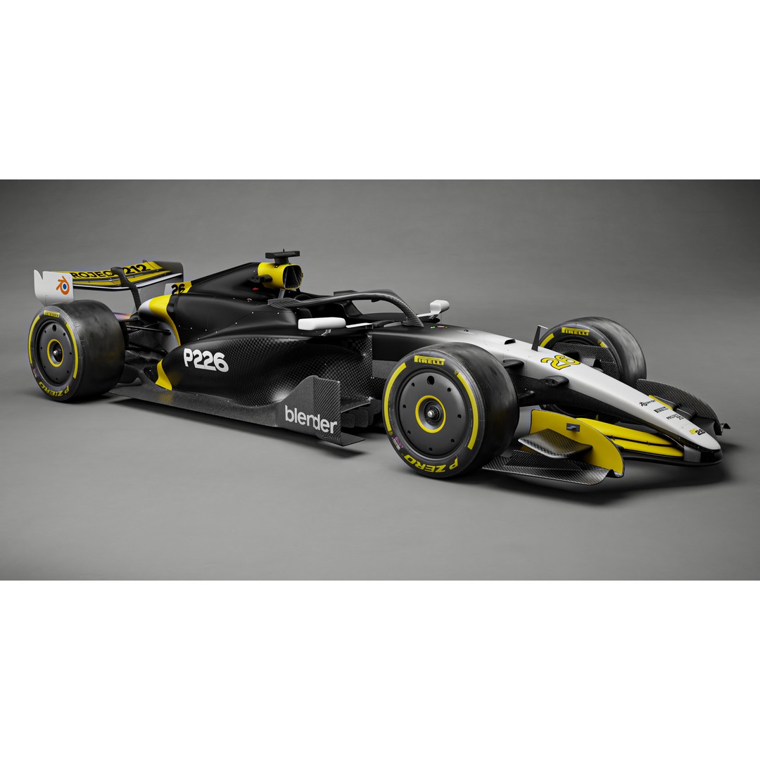 F1 2026 Car Concept 3D Model – High Poly PBR Asset, FBX, OBJ - View 4