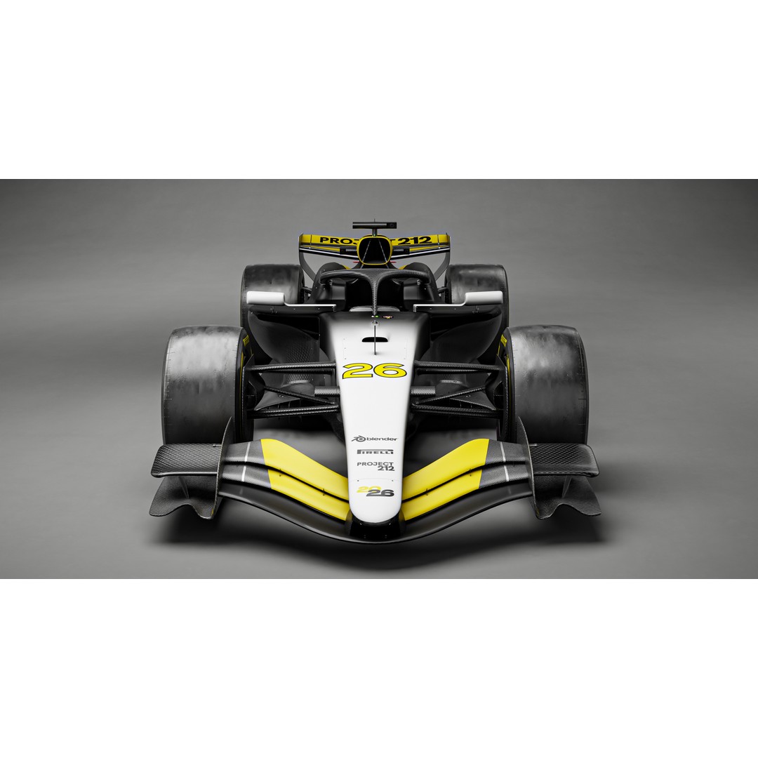 F1 2026 Car Concept 3D Model – High Poly PBR Asset, FBX, OBJ - View 5