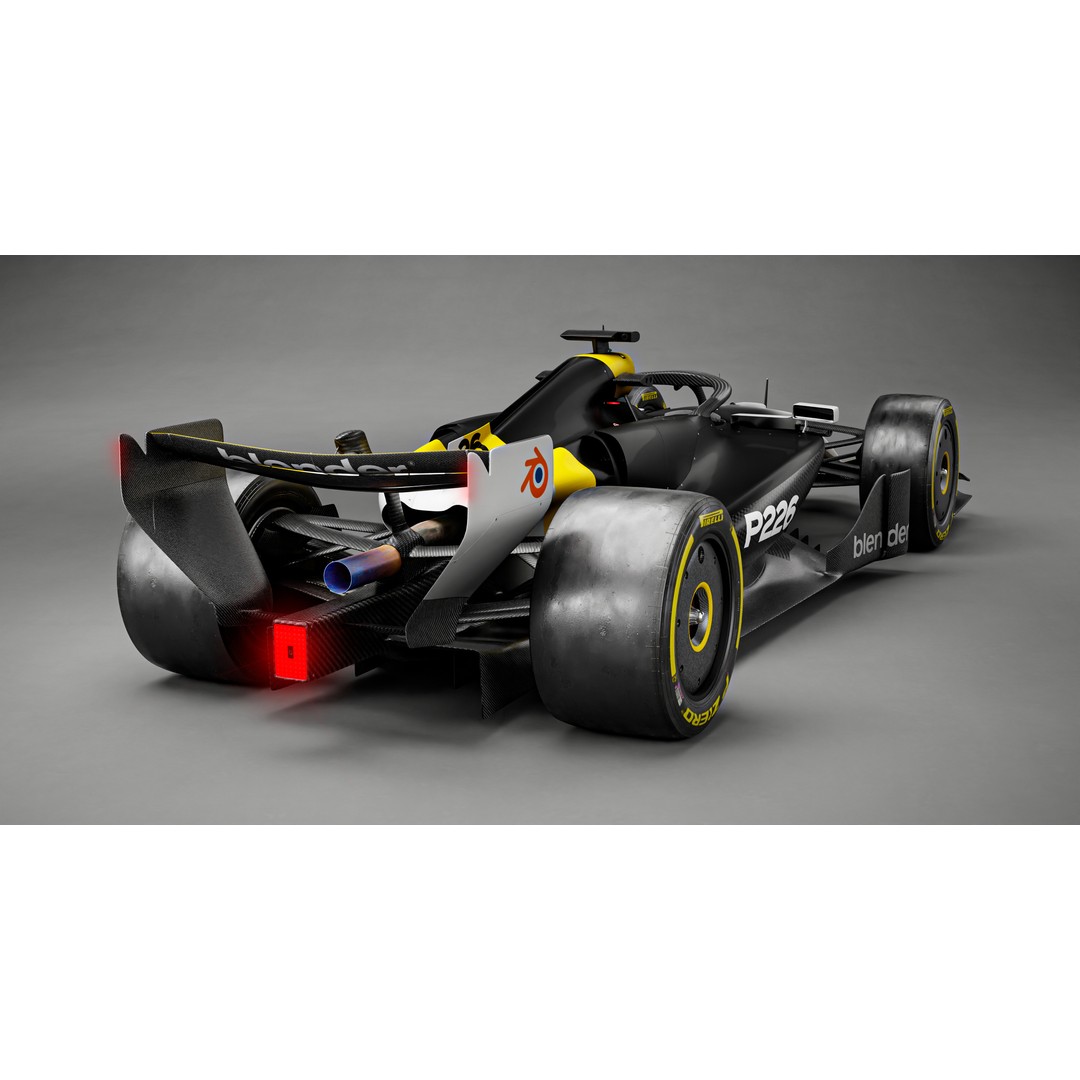 F1 2026 Car Concept 3D Model – High Poly PBR Asset, FBX, OBJ - View 6