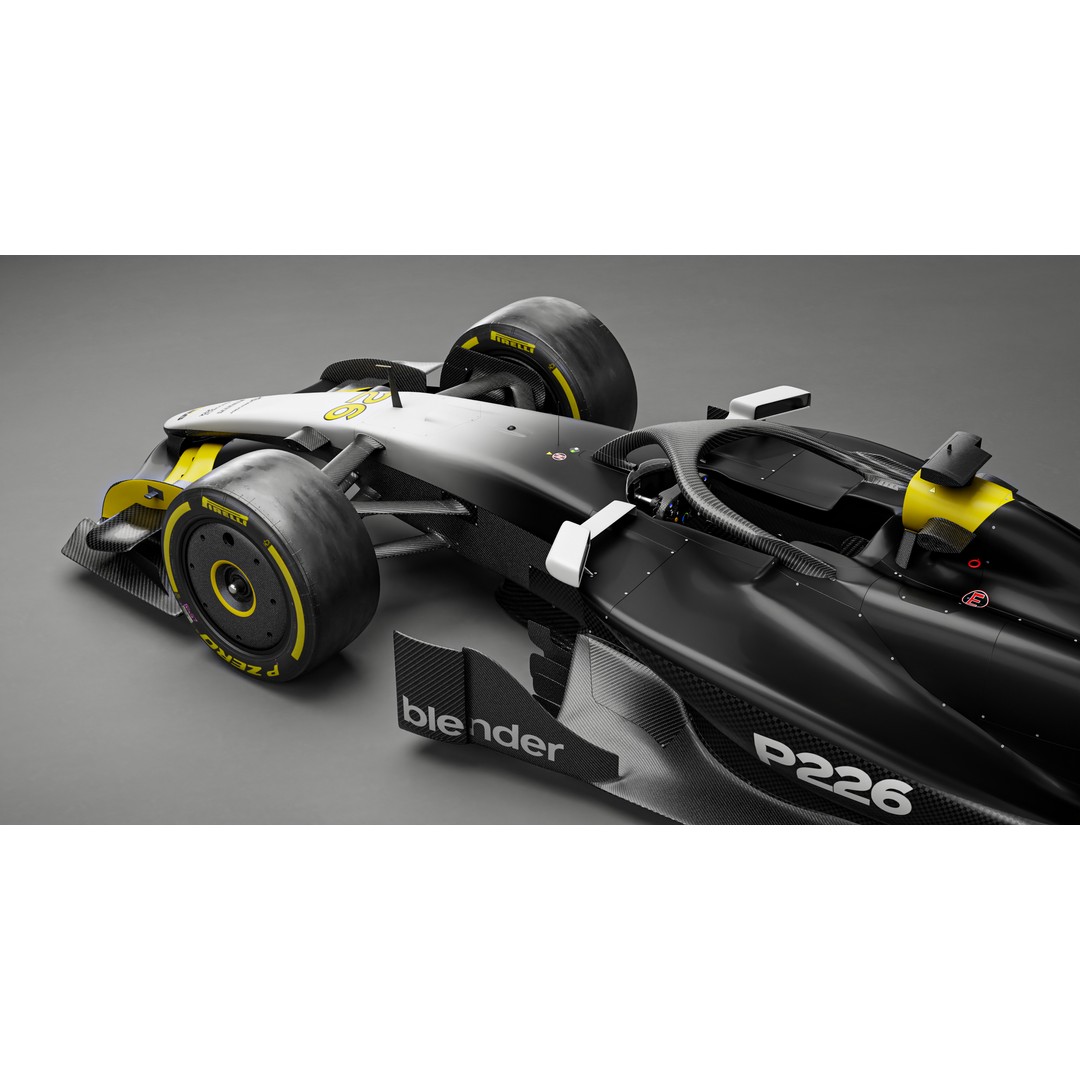 F1 2026 Car Concept 3D Model – High Poly PBR Asset, FBX, OBJ - View 7