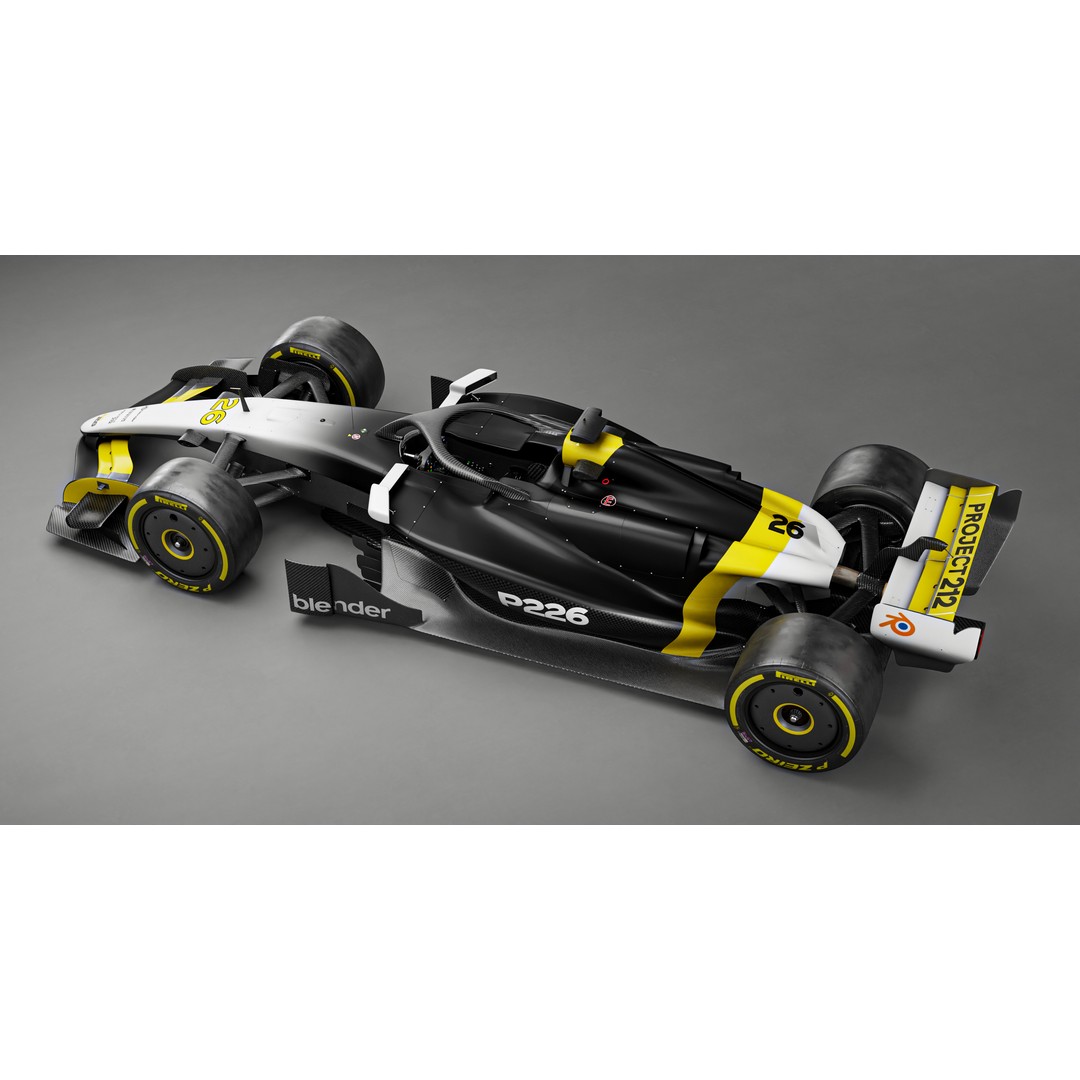F1 2026 Car Concept 3D Model – High Poly PBR Asset, FBX, OBJ - View 8