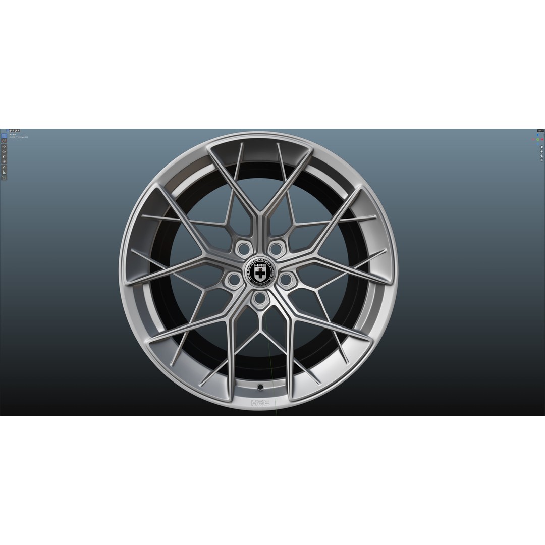 HRE FF10 3D Model – Low Poly Vehicle Wheel, FBX, OBJ, Blender - View 13