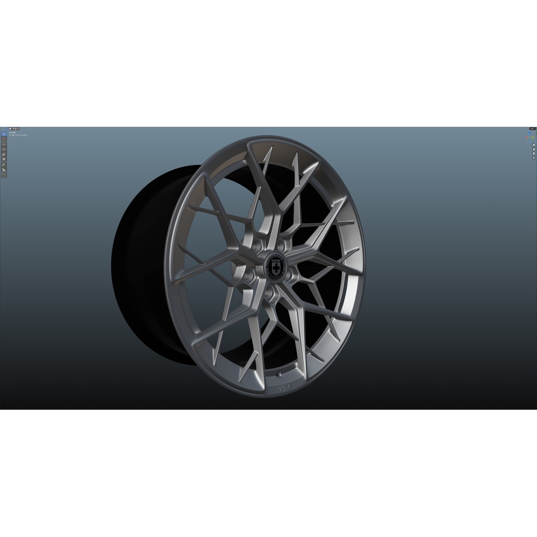 HRE FF10 3D Model – Low Poly Vehicle Wheel, FBX, OBJ, Blender - View 14