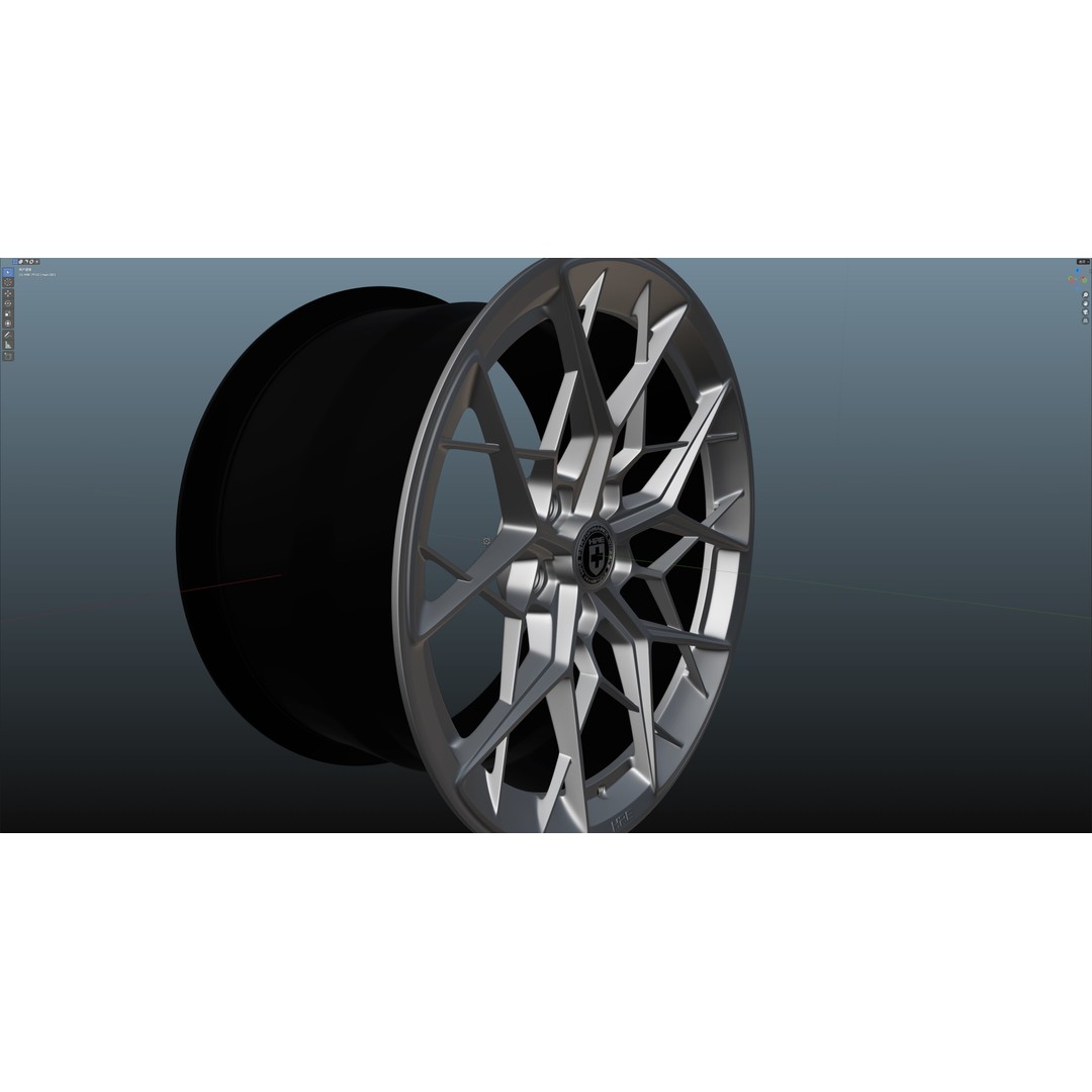 HRE FF10 3D Model – Low Poly Vehicle Wheel, FBX, OBJ, Blender - View 19