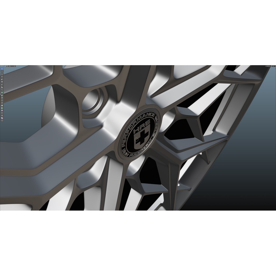 HRE FF10 3D Model – Low Poly Vehicle Wheel, FBX, OBJ, Blender - View 20