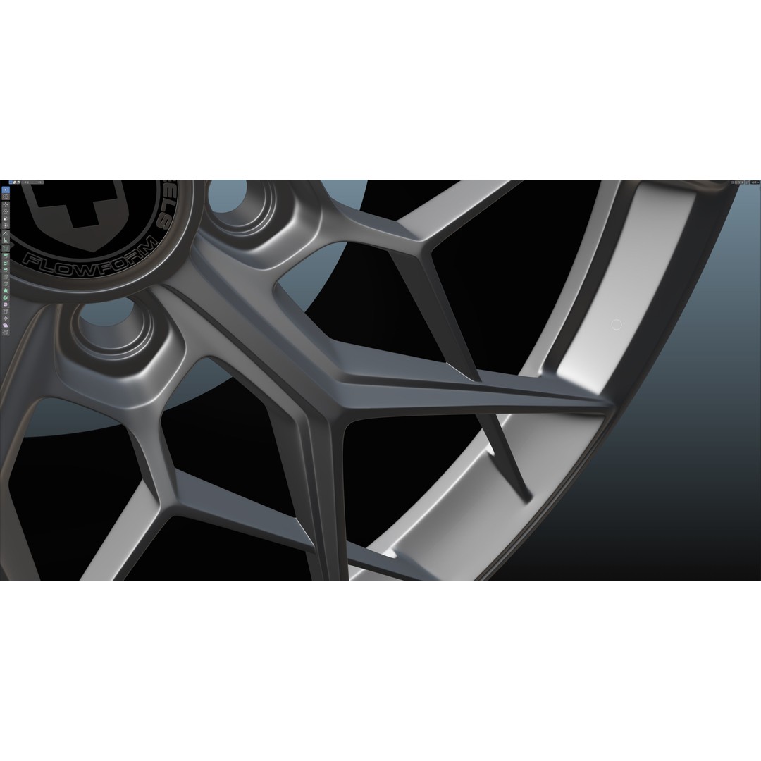HRE FF10 3D Model – Low Poly Vehicle Wheel, FBX, OBJ, Blender - View 22