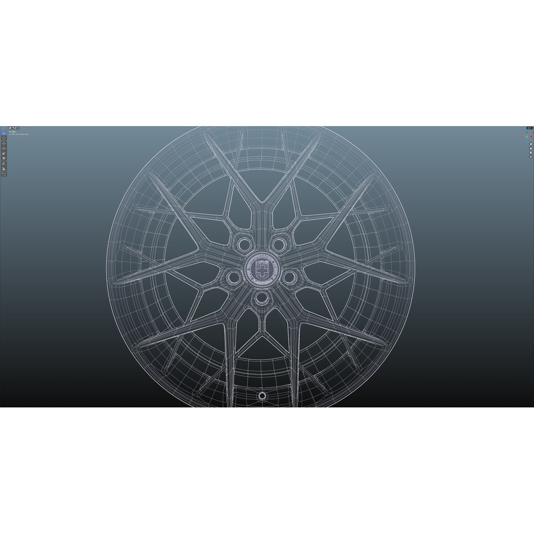 HRE FF10 3D Model – Low Poly Vehicle Wheel, FBX, OBJ, Blender - View 23