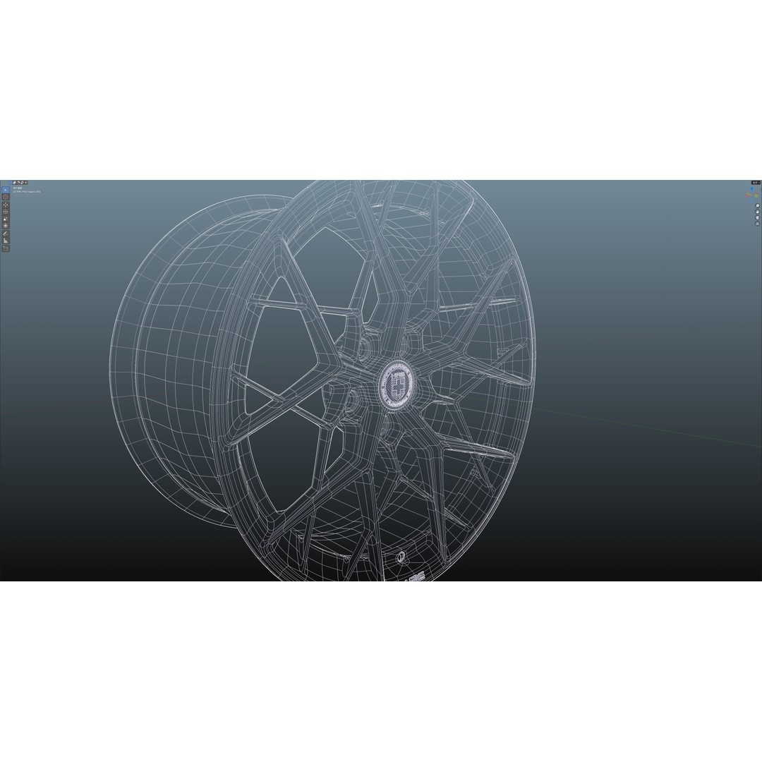 HRE FF10 3D Model – Low Poly Vehicle Wheel, FBX, OBJ, Blender - View 25