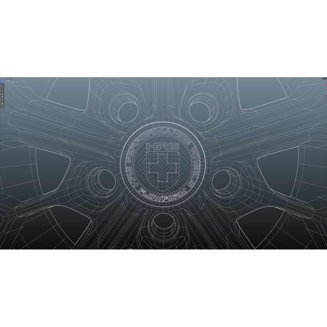 HRE FF10 3D Model – Low Poly Vehicle Wheel, FBX, OBJ, Blender - View 29