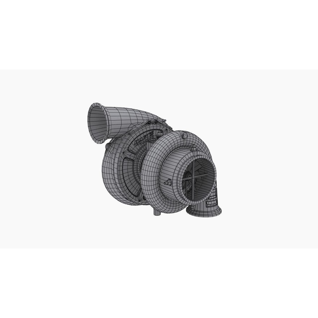 Harts X275 3D Model – Low Poly Turbocharger with PBR Textures