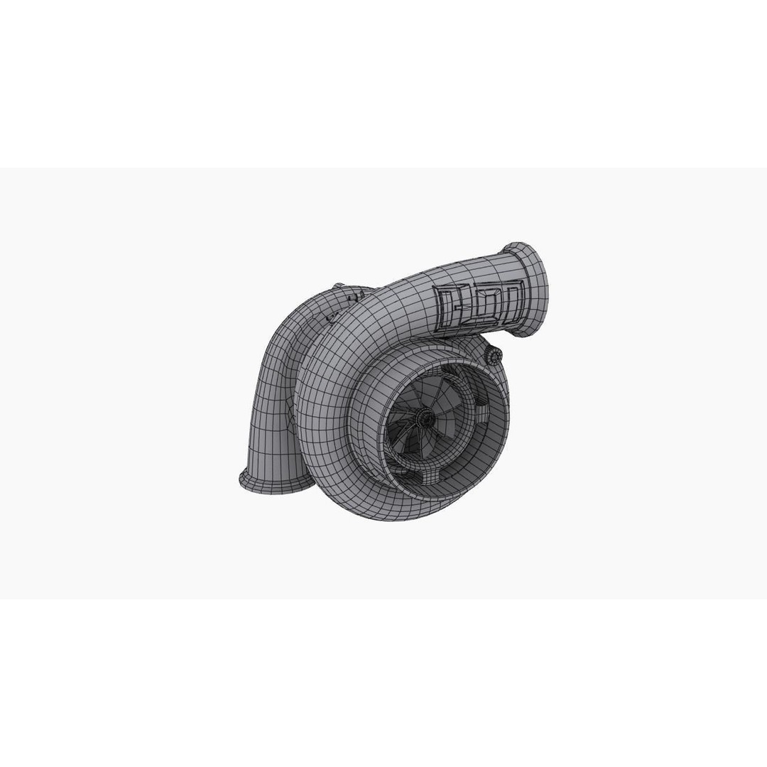 Harts X275 3D Model – Low Poly Turbocharger with PBR Textures - View 12