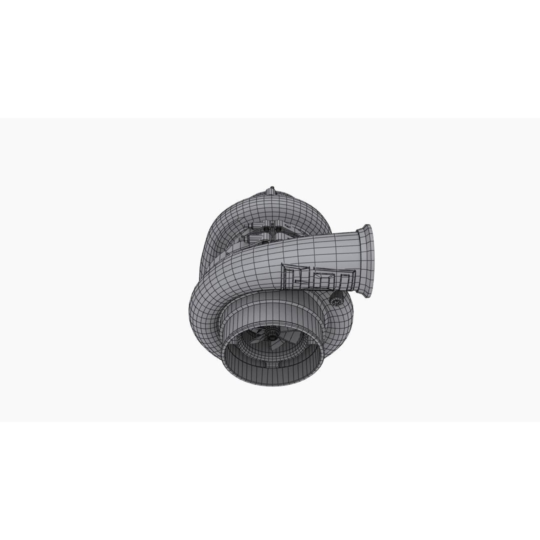 Harts X275 3D Model – Low Poly Turbocharger with PBR Textures - View 13