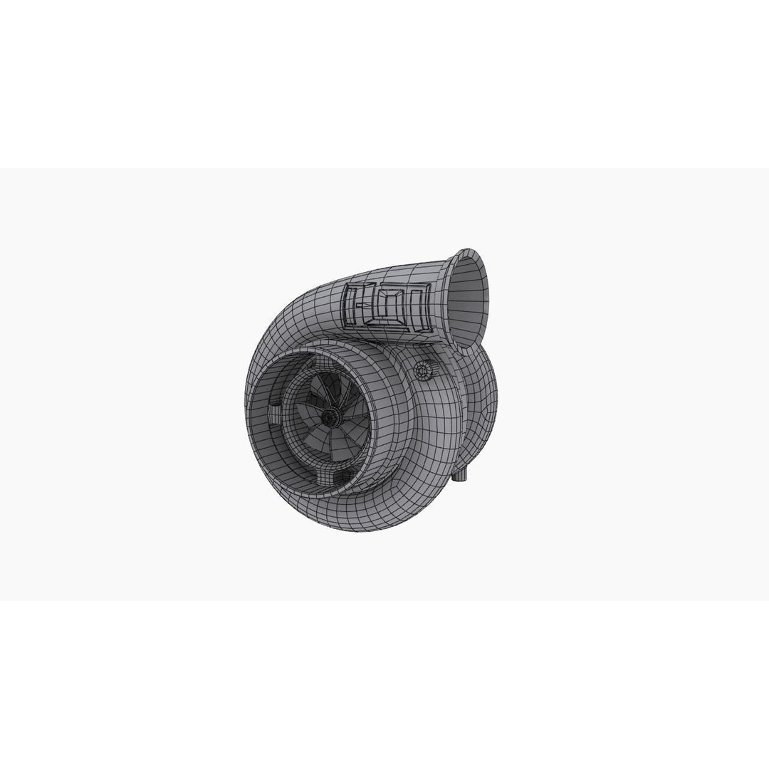 Harts X275 3D Model – Low Poly Turbocharger with PBR Textures - View 14
