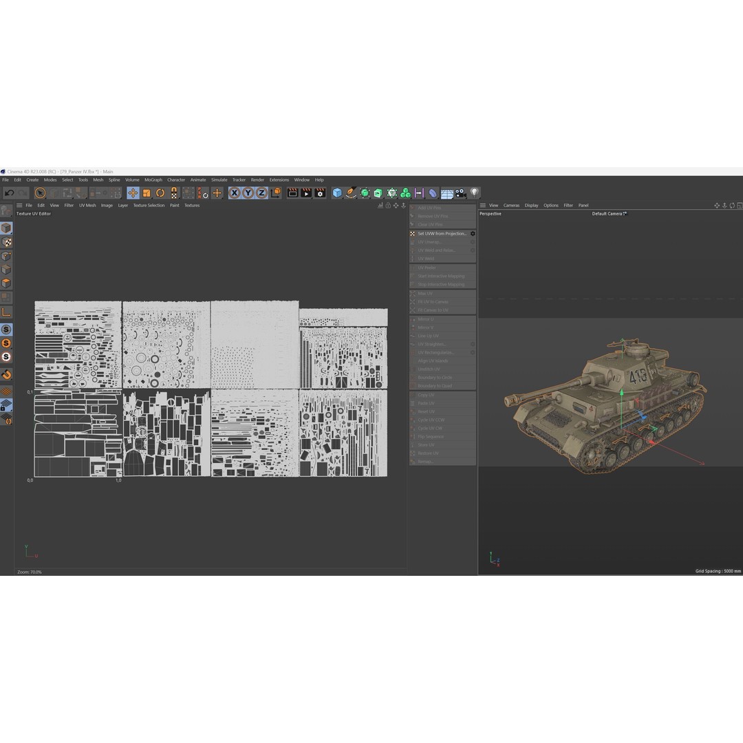 Panzer IV 3D Model – Low Poly Military Vehicle, Game Ready FBX