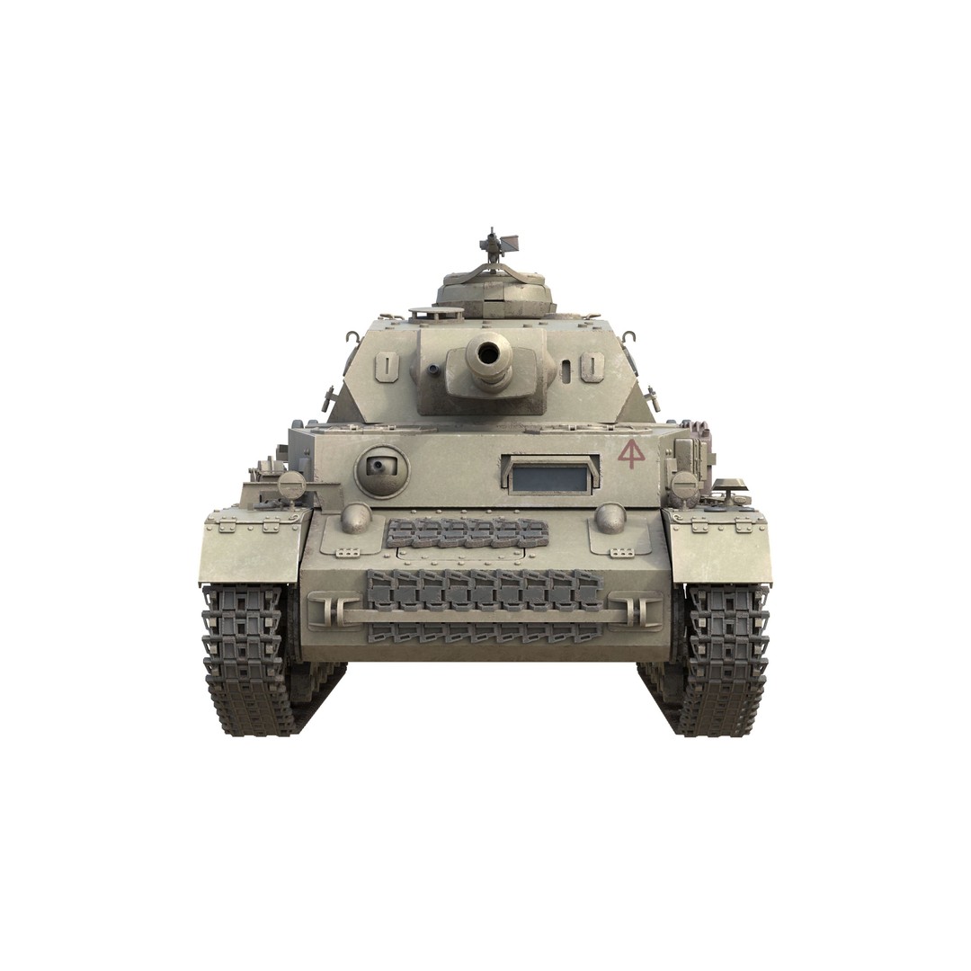 Panzer IV 3D Model – Low Poly Military Vehicle, Game Ready FBX - View 8