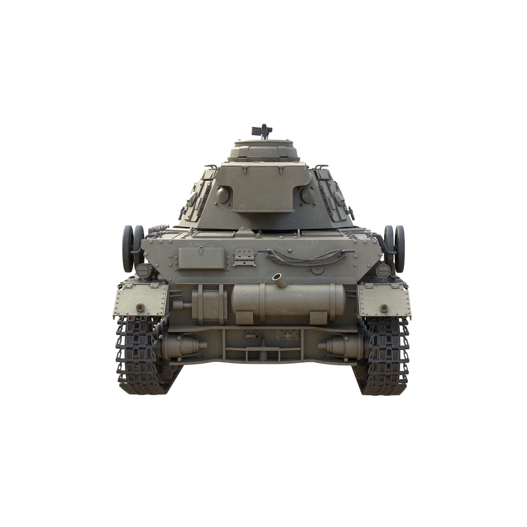 Panzer IV 3D Model – Low Poly Military Vehicle, Game Ready FBX - View 9