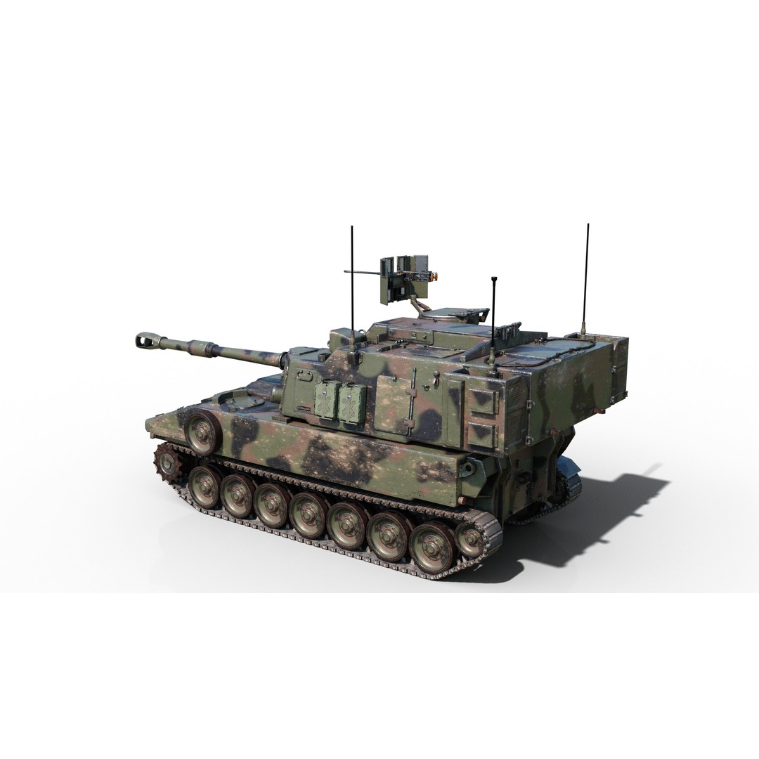 USA ARMY M109A6 Paladin 155mm Howitzer 3D Model – Low Poly Military Vehicle, FBX - View 12