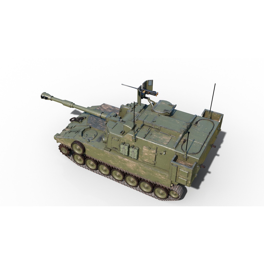 USA ARMY M109A6 Paladin 155mm Howitzer 3D Model – Low Poly Military Vehicle, FBX - View 16